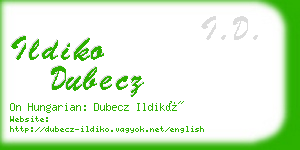 ildiko dubecz business card